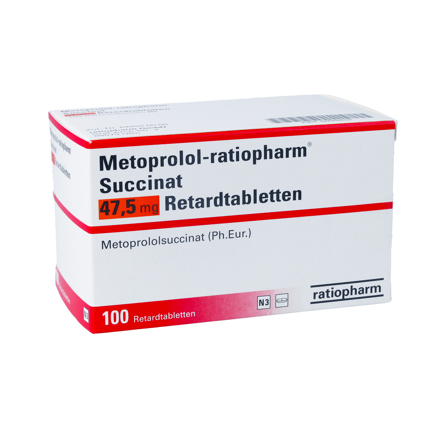 METOPROLOL-ratiopharm Succinat 47,5 mg Retardtabl.
