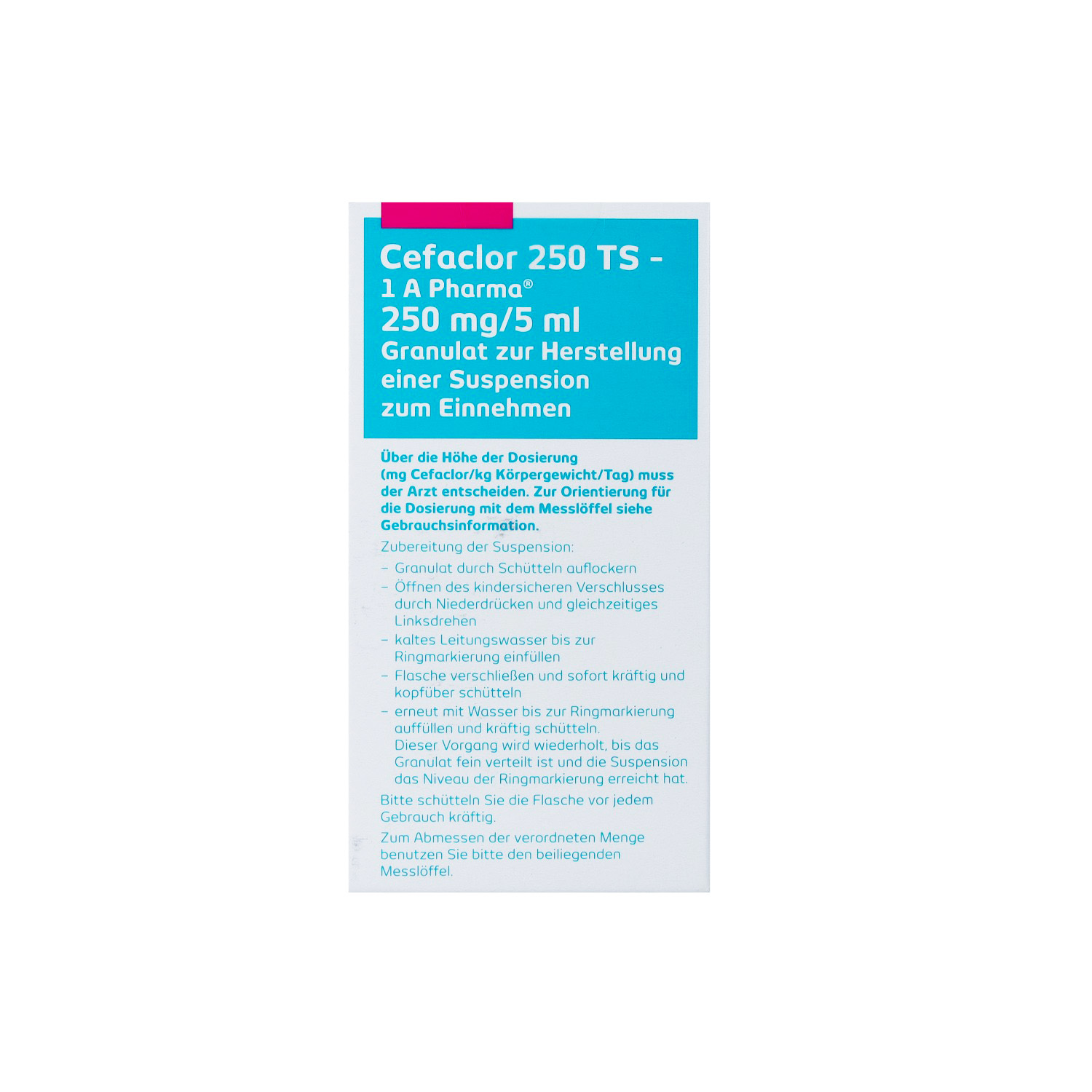 CEFACLOR 250 TS-1A Pharma Gran.z.Susp.-Herstell.