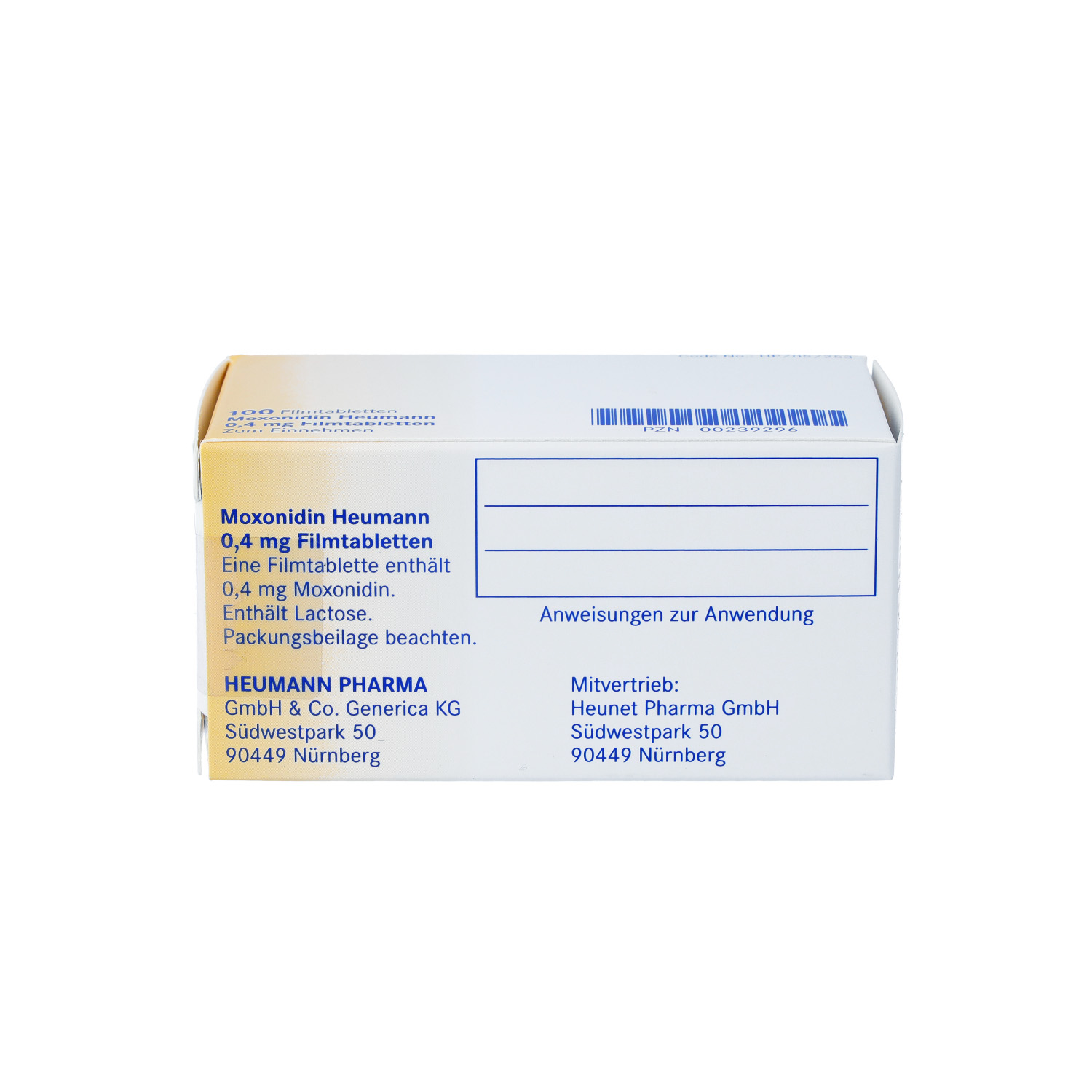 MOXONIDIN Heumann 0,4 mg Filmtabletten