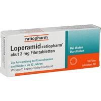 LOPERAMID-ratiopharm akut 2 mg Filmtabletten