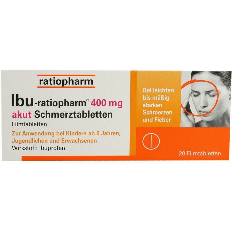 IBU-RATIOPHARM 400 mg akut Schmerztbl.Filmtabl.