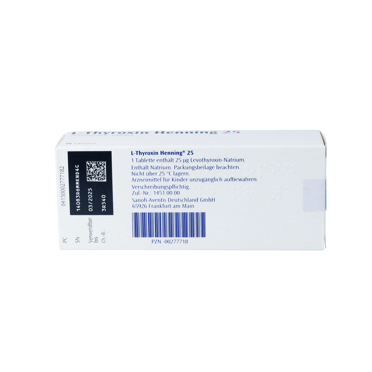 L-THYROXIN 25 Henning Tabletten in Kalenderpackung