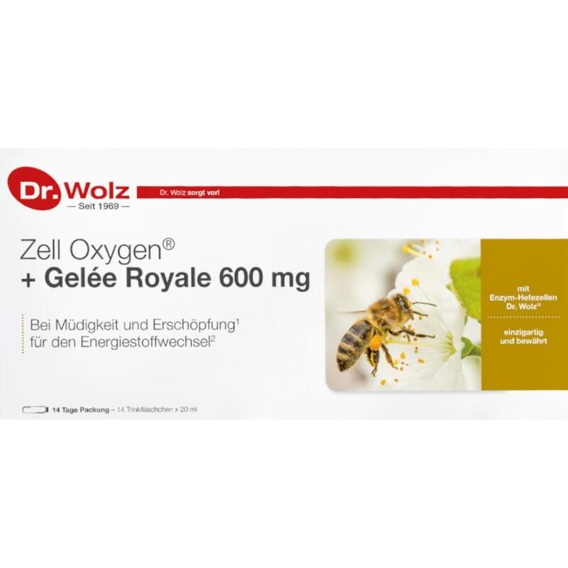 ZELL OXYGEN+Gelee Royale 600 mg Trinkampullen