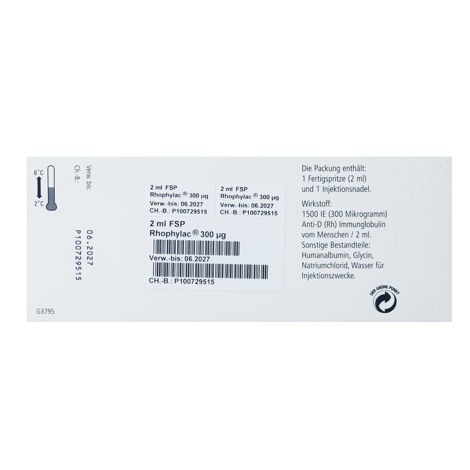 RHOPHYLAC 300 μg/2 ml Injektionslsg.in Fertigspr.