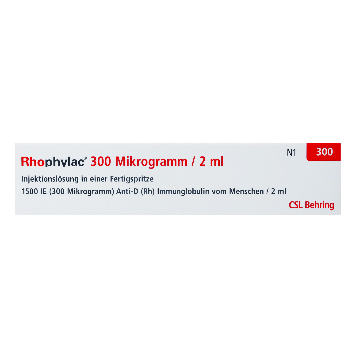 RHOPHYLAC 300 μg/2 ml Injektionslsg.in Fertigspr.