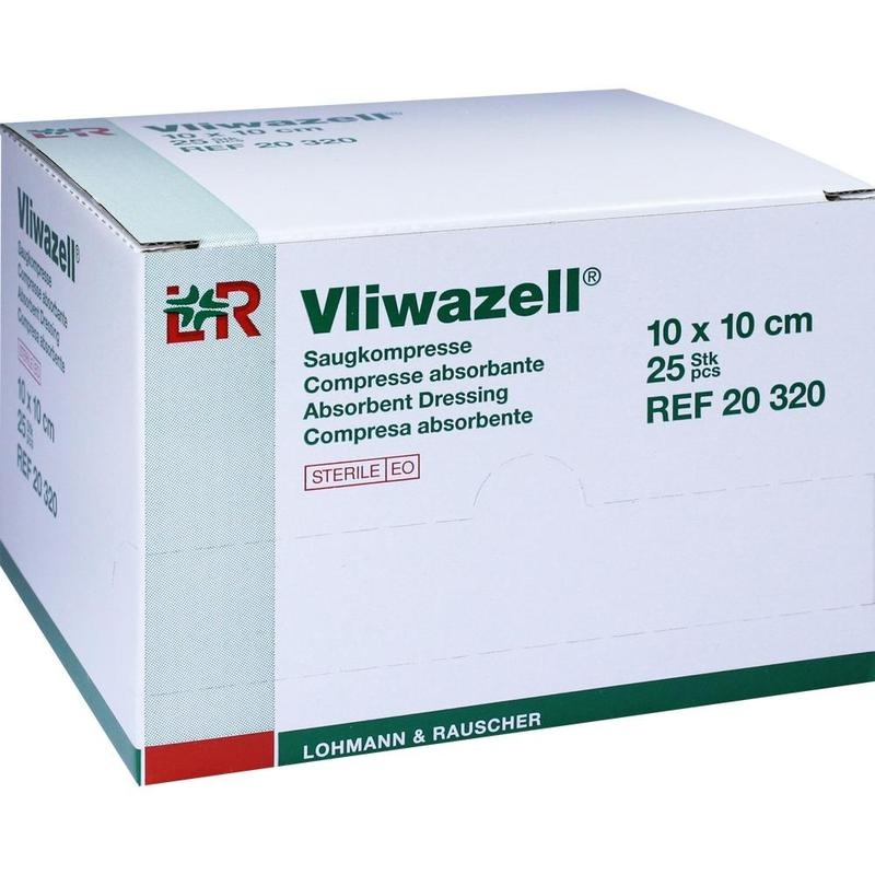 VLIWAZELL Saugkompressen steril 10x10 cm