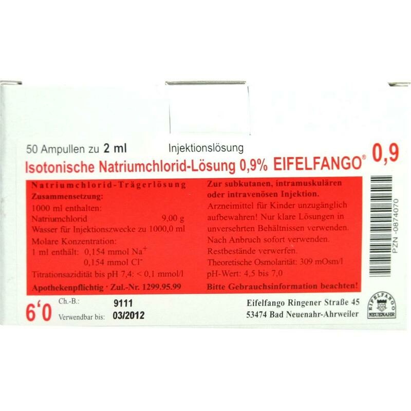 ISOTONISCHE NaCl Lösung 0,9% Eifelfango Inj.-Lsg.