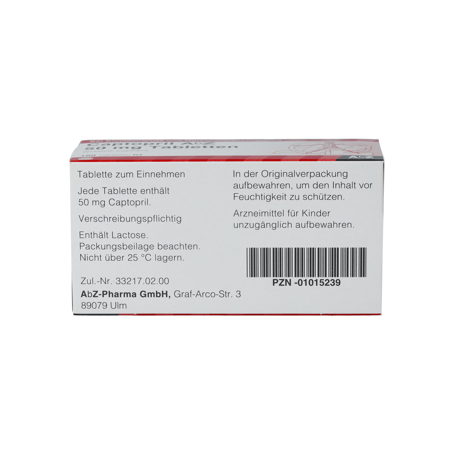 CAPTOPRIL AbZ 50 mg Tabletten