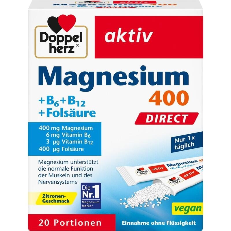 DOPPELHERZ Magnesium+B Vitamine DIRECT Pellets
