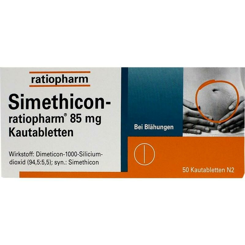 SIMETHICON-ratiopharm 85 mg Kautabletten