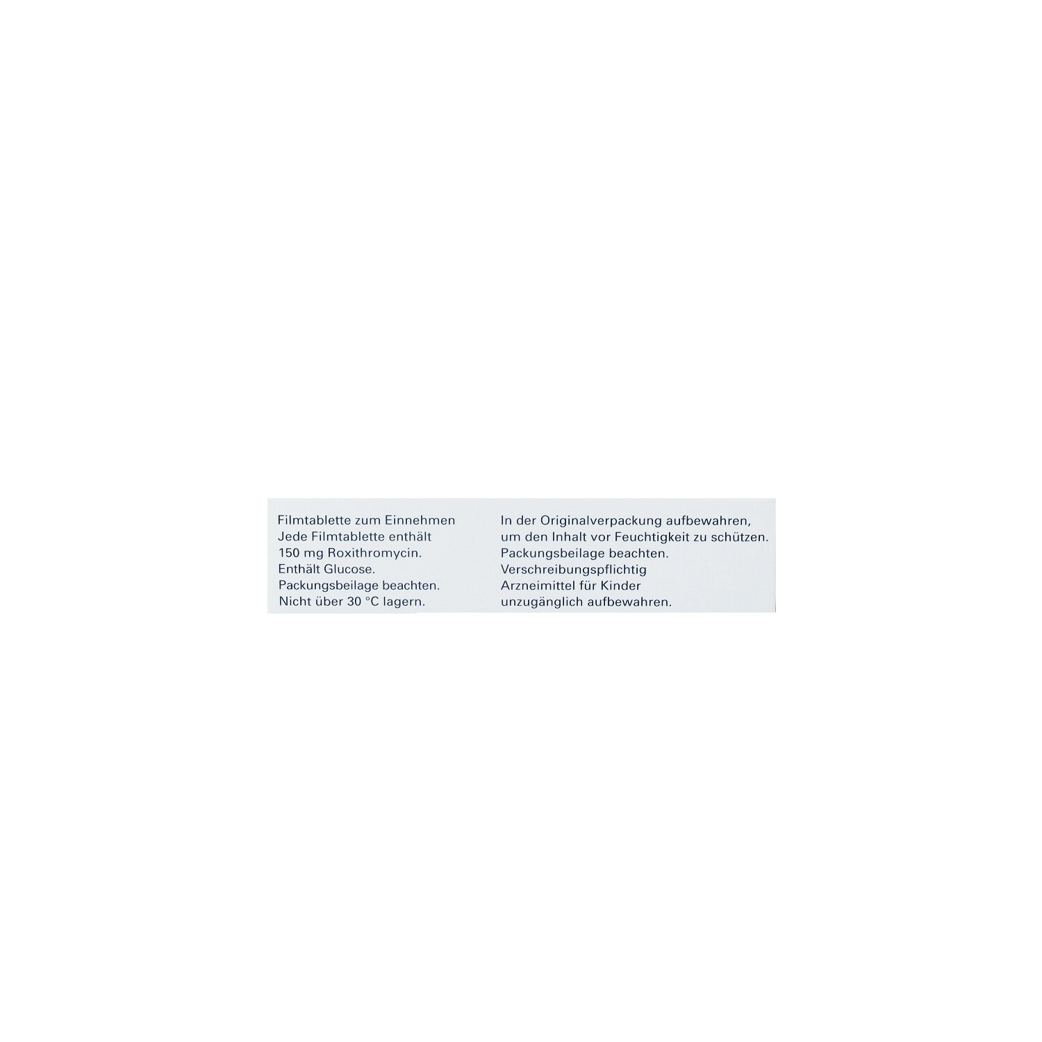 ROXITHROMYCIN-ratiopharm 150 mg Filmtabletten