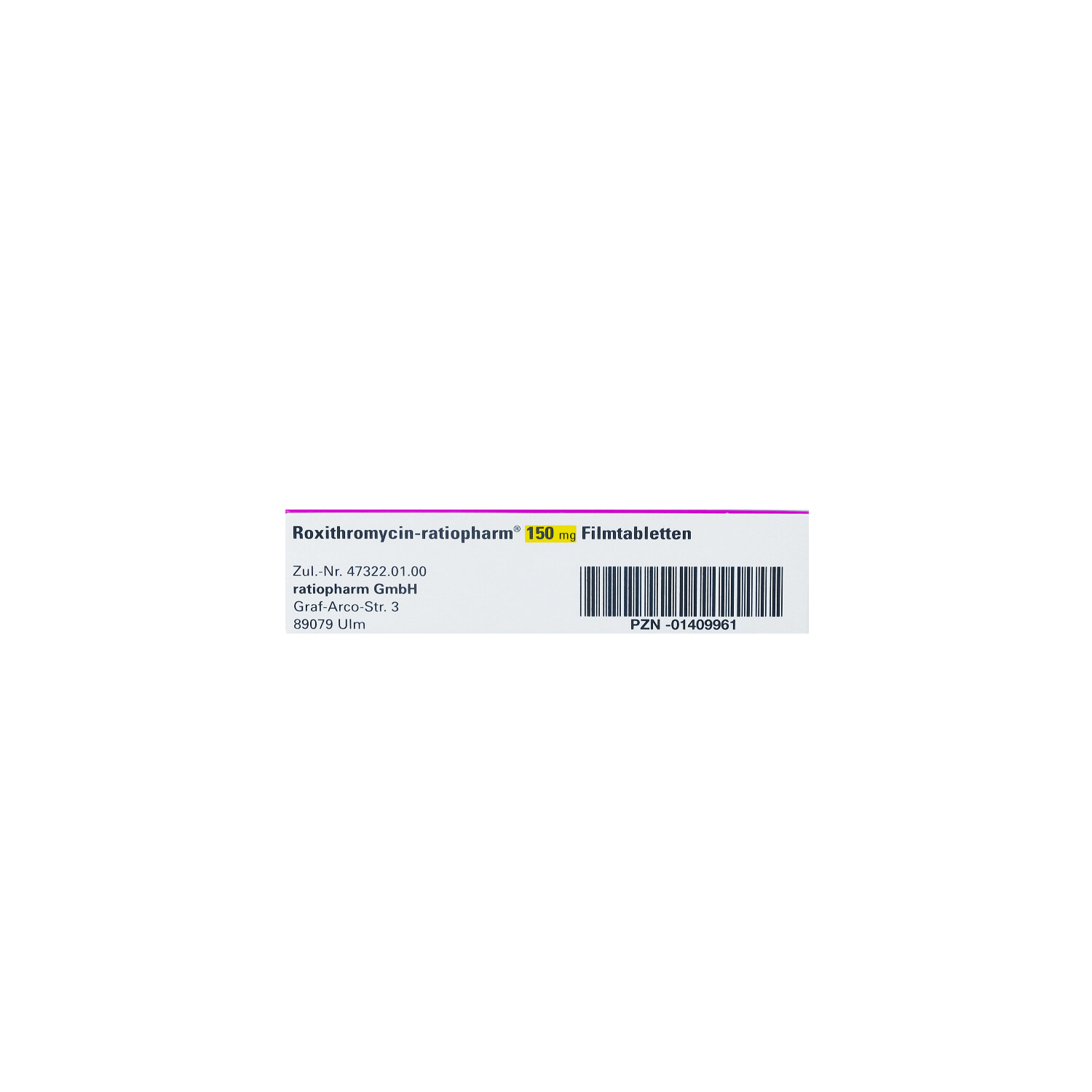 ROXITHROMYCIN-ratiopharm 150 mg Filmtabletten