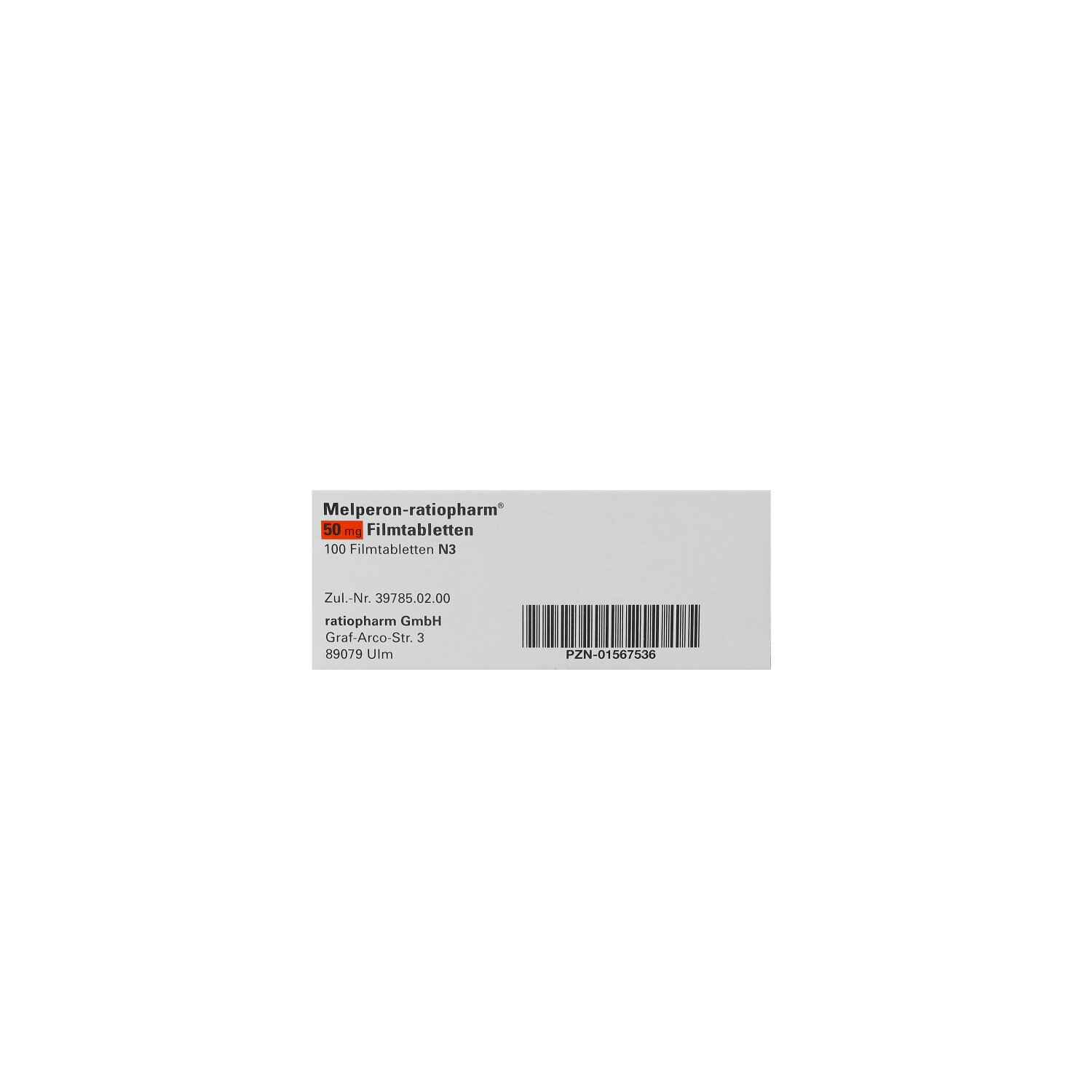 MELPERON-ratiopharm 50 mg Filmtabletten