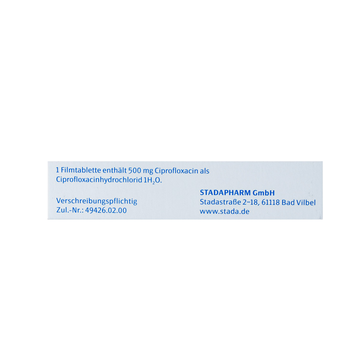 CIPROFLOXACIN STADA 500 mg Filmtabletten