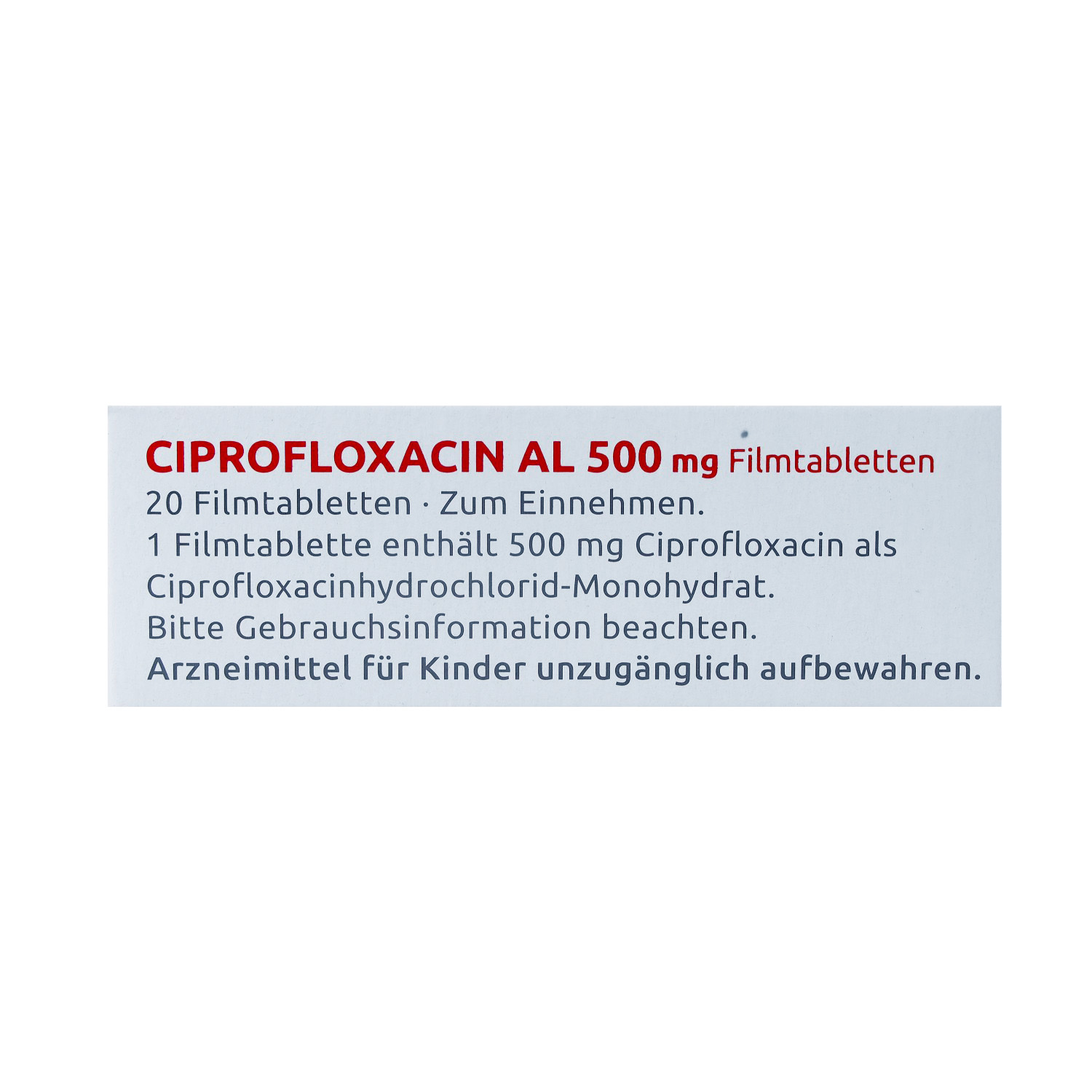 CIPROFLOXACIN AL 500 mg Filmtabletten