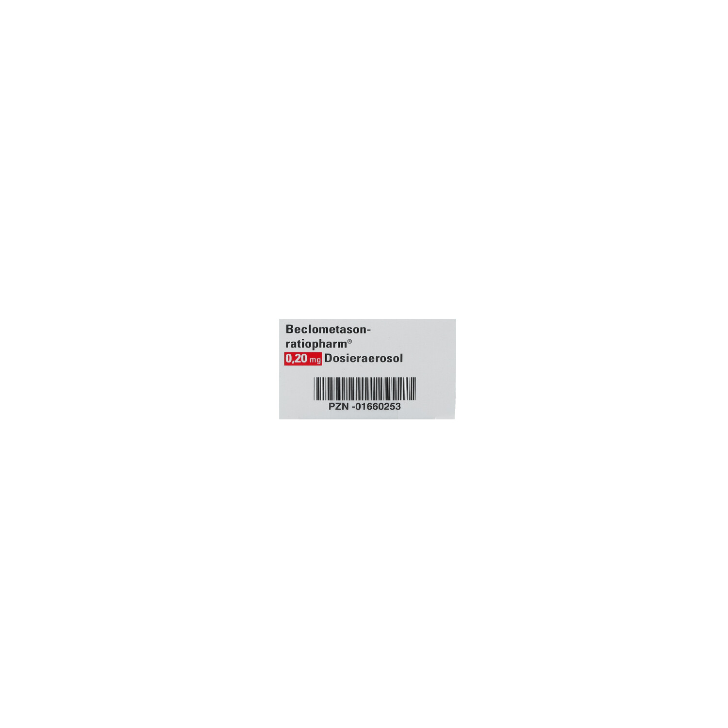 BECLOMETASON-ratiopharm 0,20mg Dosieraer.200 Hub