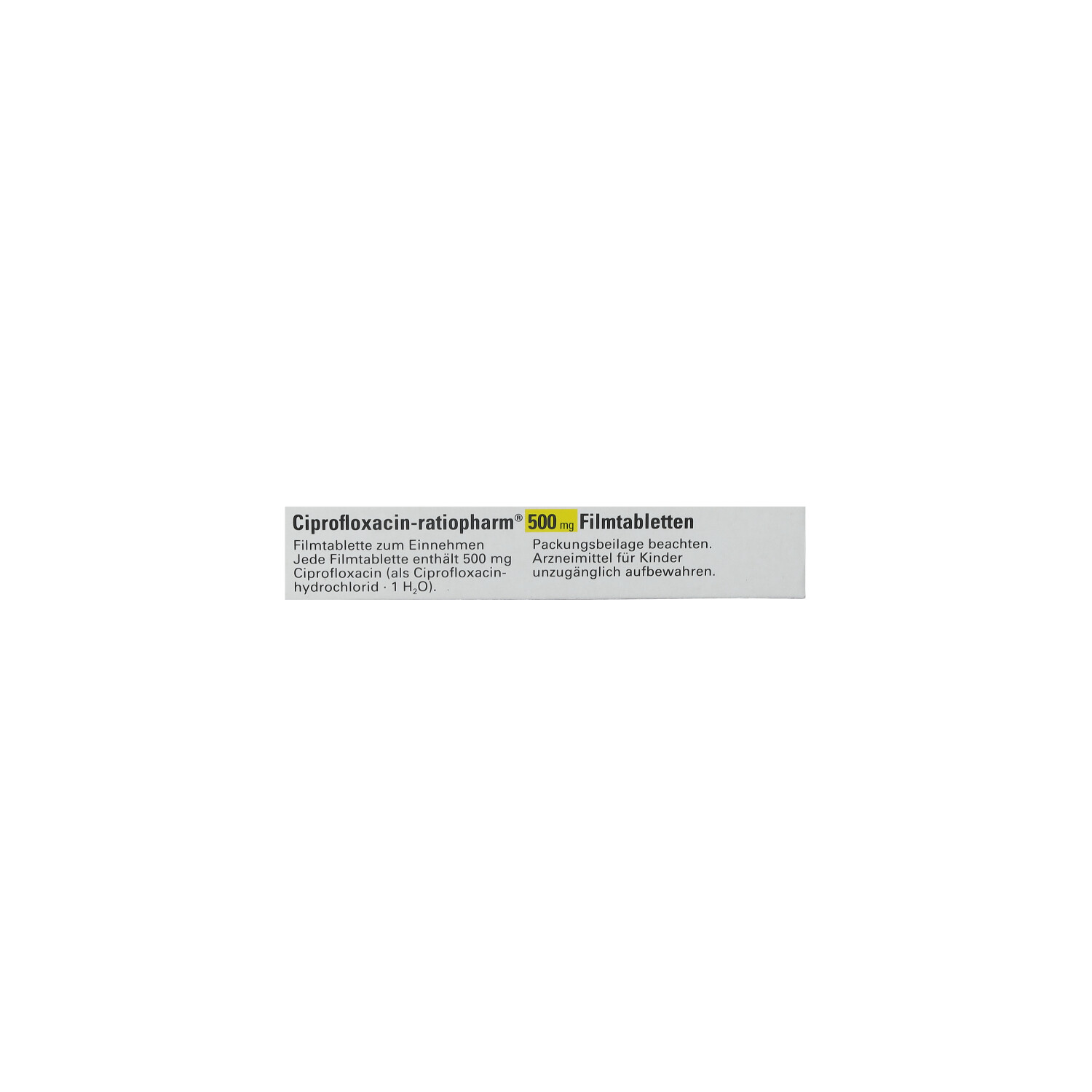 CIPROFLOXACIN-ratiopharm 500 mg Filmtabletten
