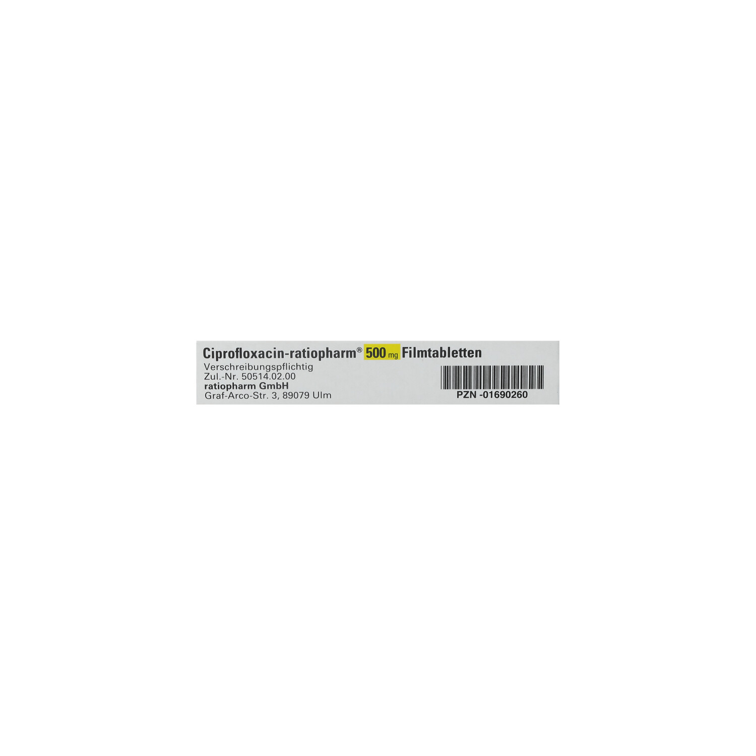 CIPROFLOXACIN-ratiopharm 500 mg Filmtabletten