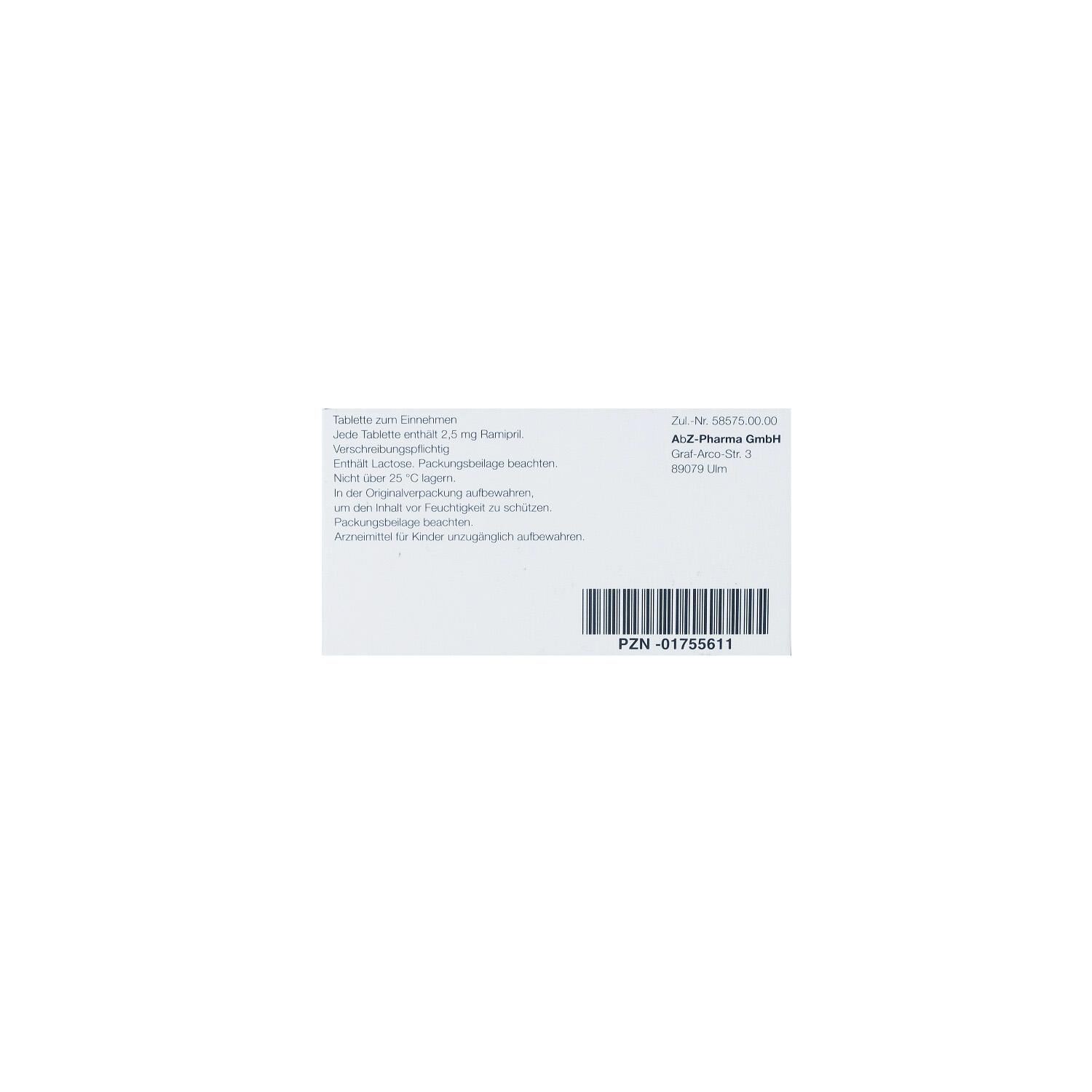 RAMIPRIL AbZ 2,5 mg Tabletten