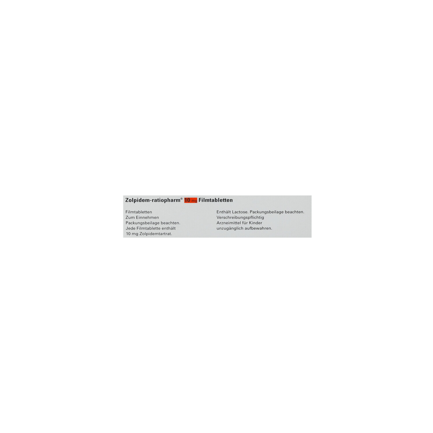 ZOLPIDEM-ratiopharm 10 mg Filmtabletten