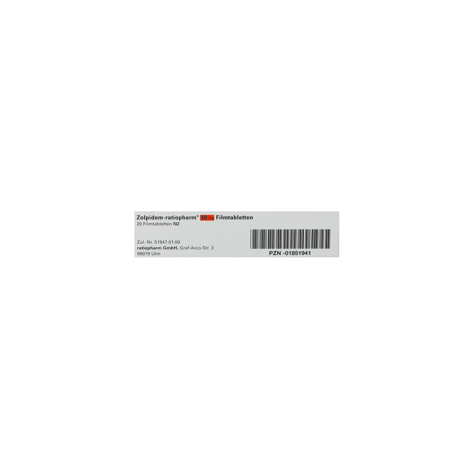ZOLPIDEM-ratiopharm 10 mg Filmtabletten