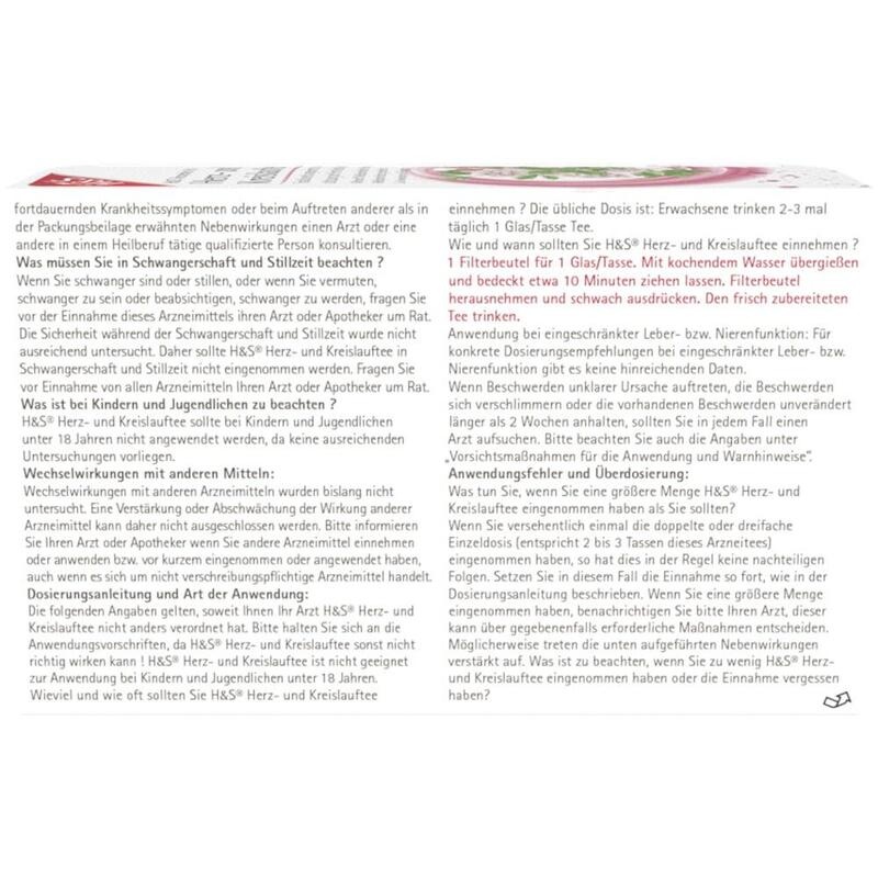 H&S Herz Kreislauf Tee Filterbeutel