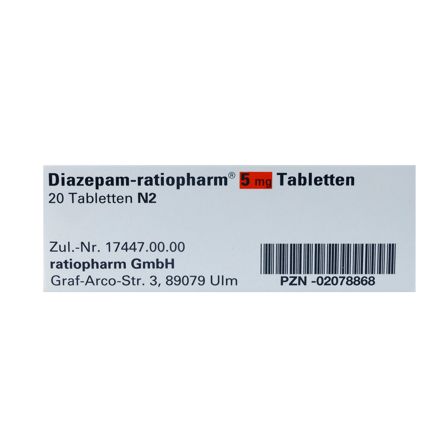DIAZEPAM-ratiopharm 5 mg Tabletten