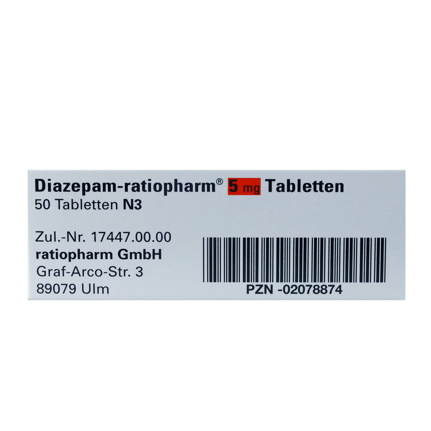 DIAZEPAM-ratiopharm 5 mg Tabletten