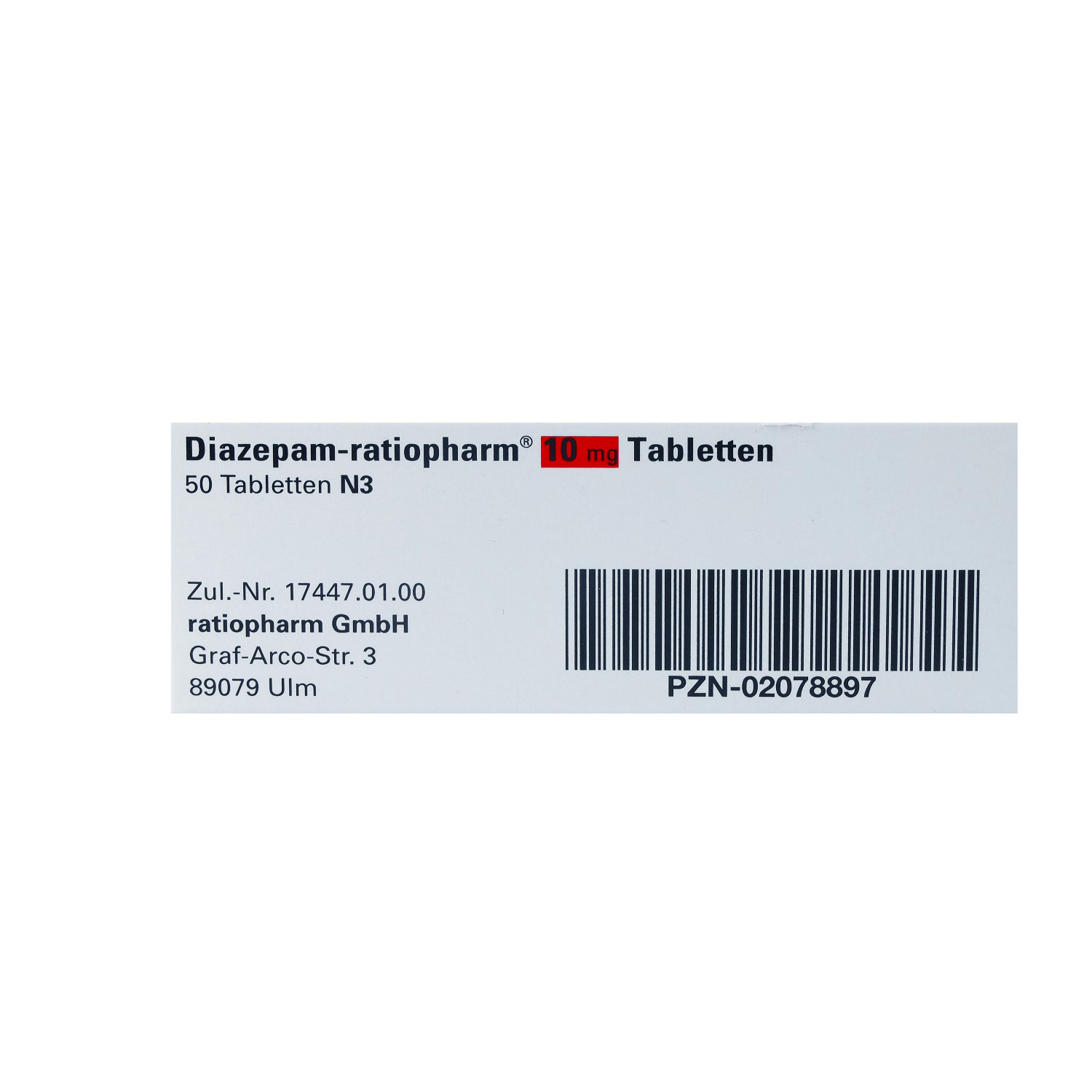 DIAZEPAM-ratiopharm 10 mg Tabletten
