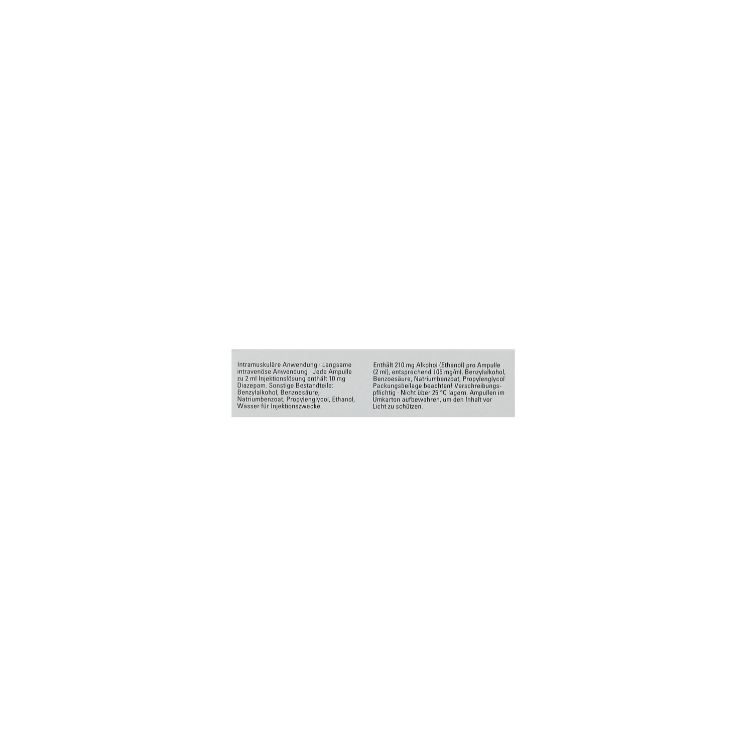 DIAZEPAM-ratiopharm 10 mg/2 ml Inj.Lsg. Ampullen