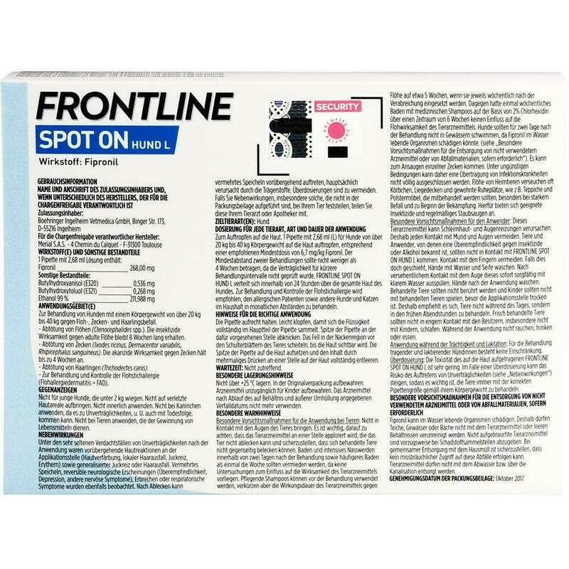 FRONTLINE Spot on H 40 Lösung f.Hunde