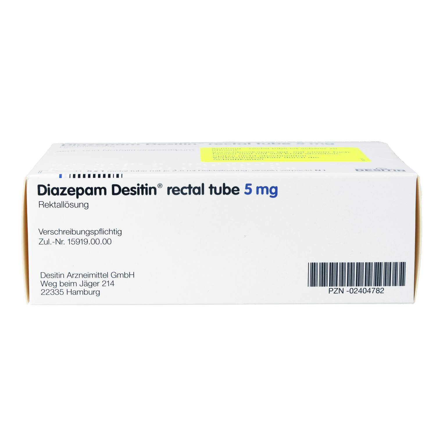 DIAZEPAM DESITIN 5 mg rectal Mikroklist.