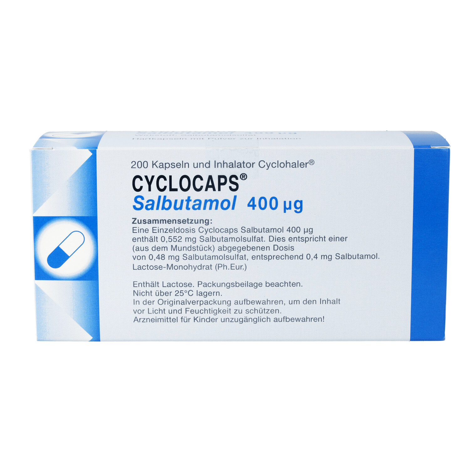 CYCLOCAPS Salbutamol 400 μg Inh.Kaps.+Cyclohaler