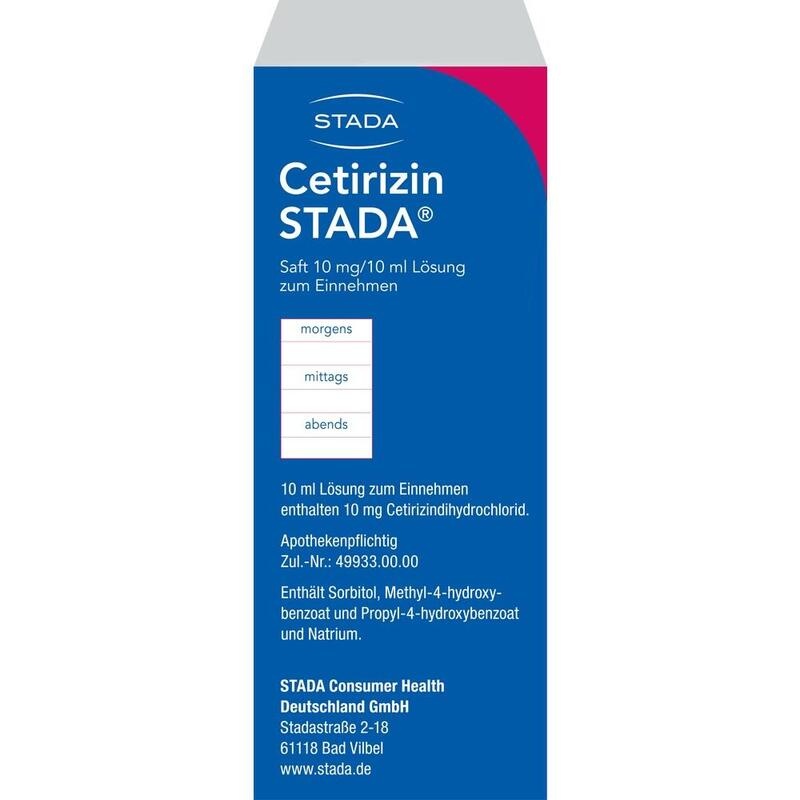 CETIRIZIN STADA Saft 10 mg/10 ml