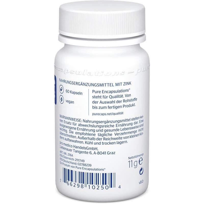 PURE ENCAPSULATIONS Zink 15 Zinkpicolinat Kapseln