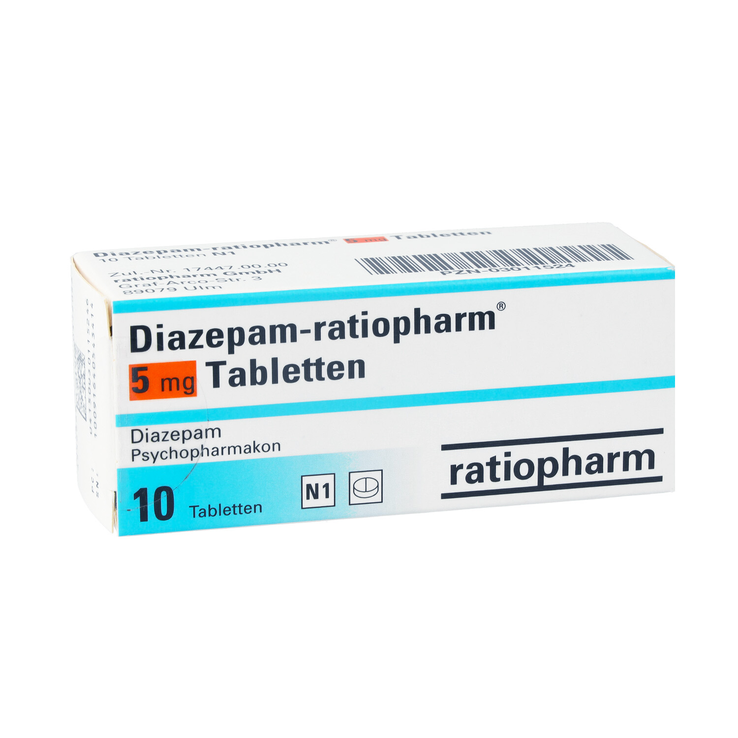 DIAZEPAM-ratiopharm 5 mg Tabletten
