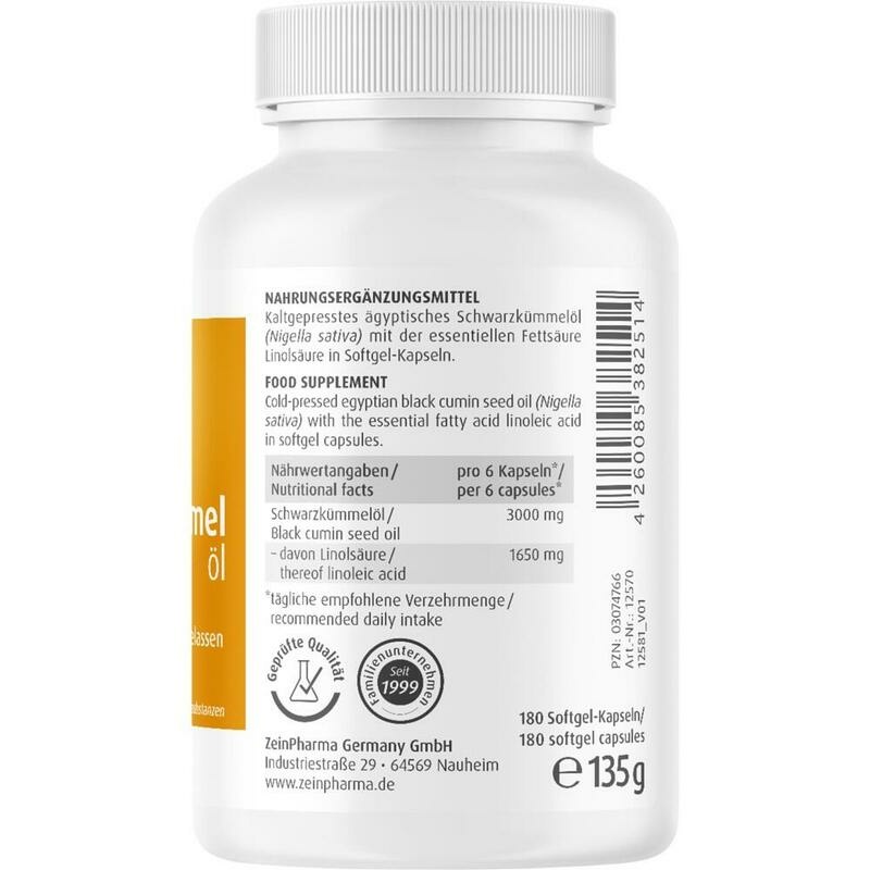 ÄGYPTISCHES Schwarzkümmelöl Kapseln 500 mg