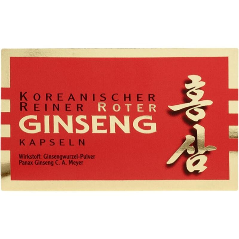 KOREANISCHER Reiner Roter Ginseng 300 mg Kapseln