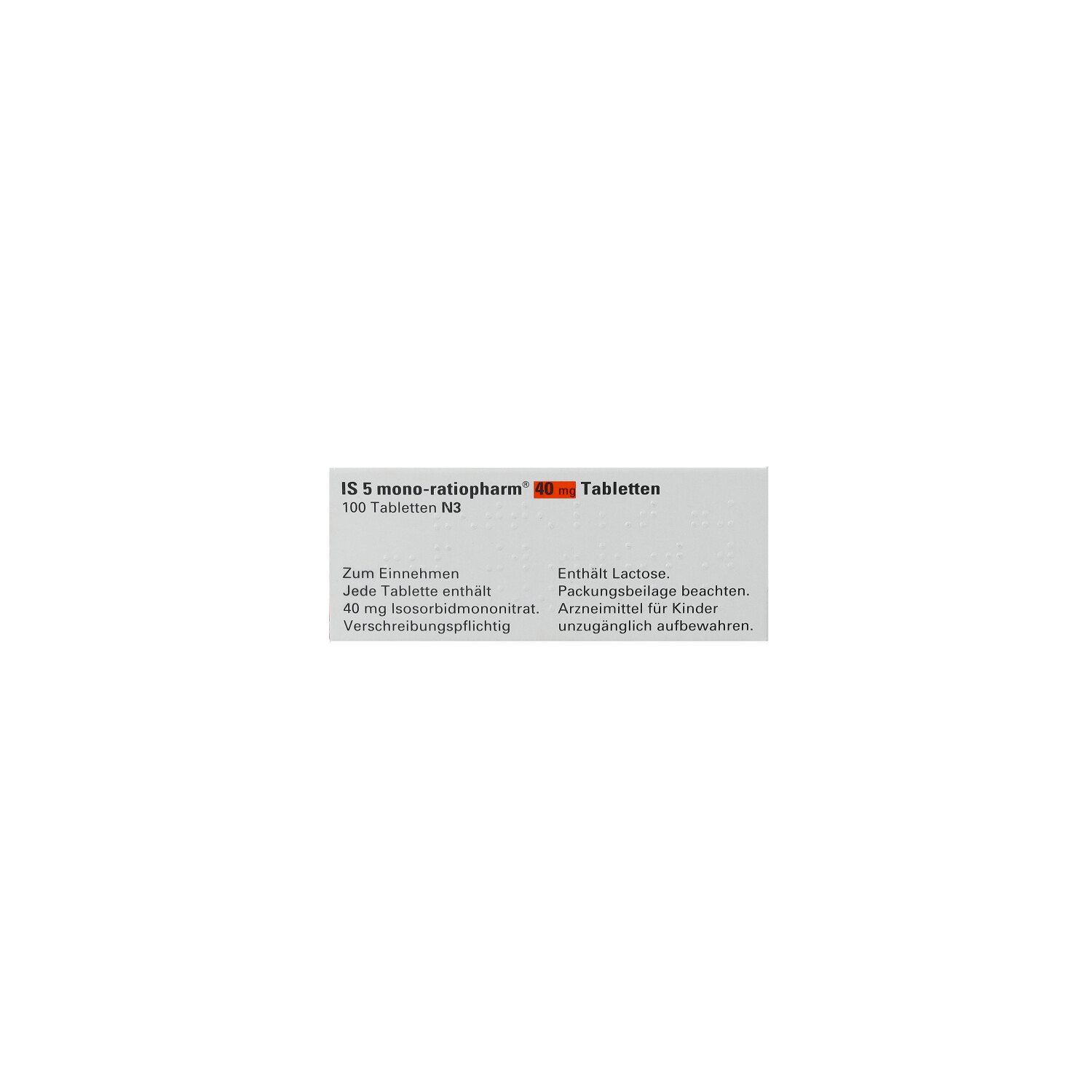 IS 5 mono-ratiopharm 40 mg Tabletten