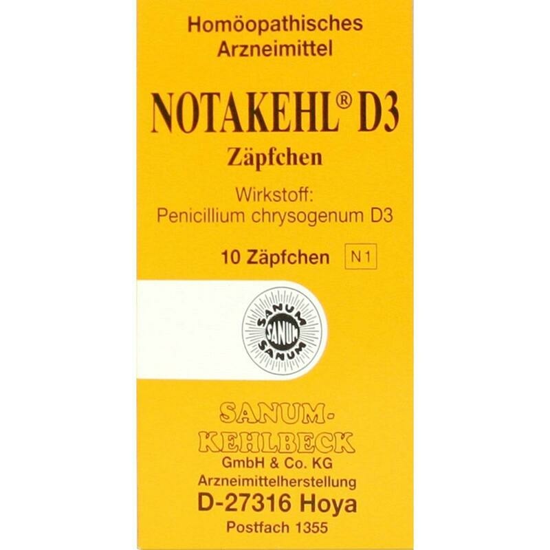 NOTAKEHL D 3 Zäpfchen