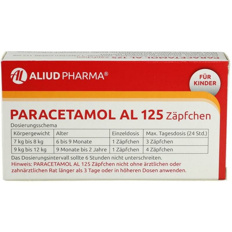 PARACETAMOL AL 125 Säuglings-Suppos.