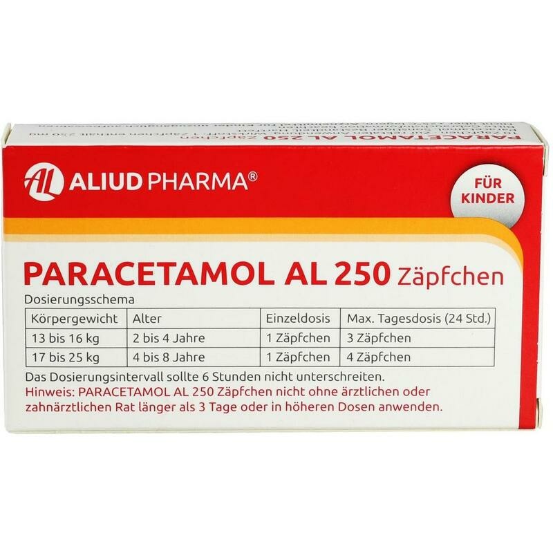 PARACETAMOL AL 250 Kleinkindersuppositorien