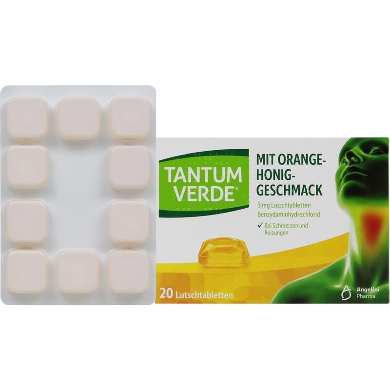 TANTUM VERDE 3 mg Lutschtabl.m.Orange-Honiggeschm.