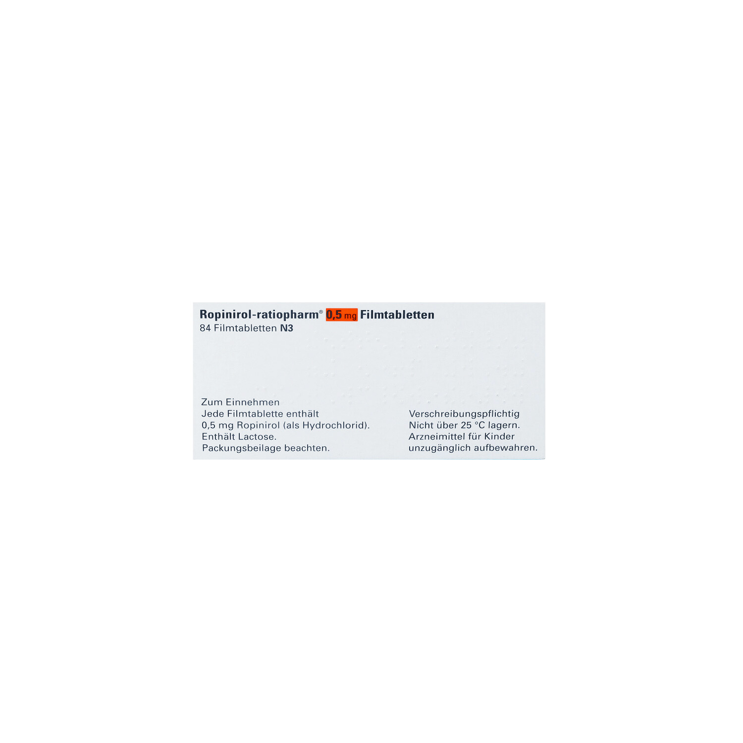 ROPINIROL-ratiopharm 0,5 mg Filmtabletten