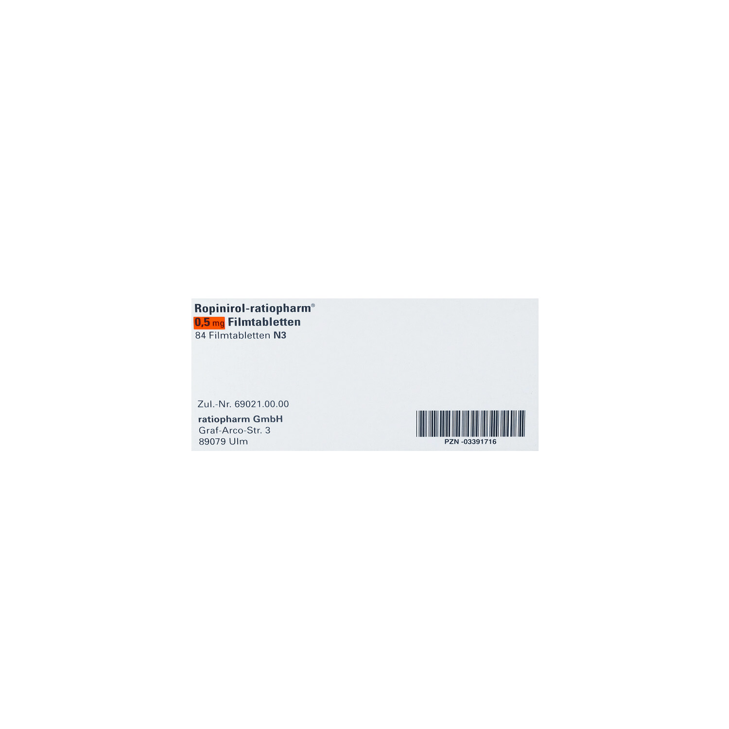 ROPINIROL-ratiopharm 0,5 mg Filmtabletten