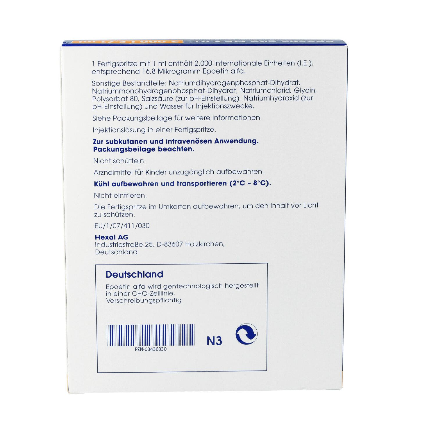 EPOETIN alfa HEXAL 2.000 I.E./1ml Inj.-L.F.Sp.