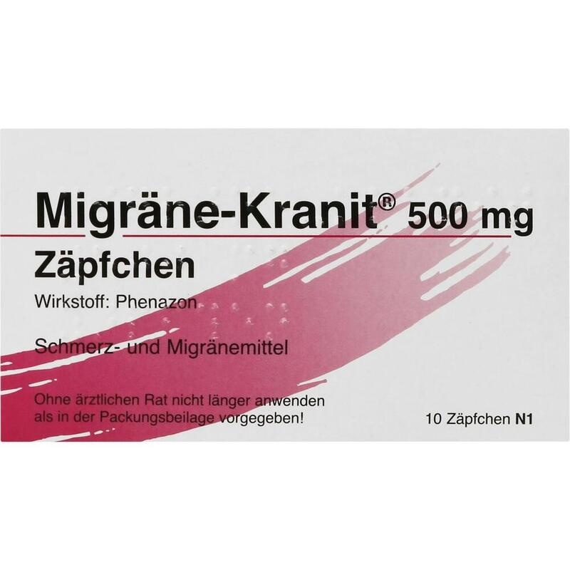 MIGRÄNE KRANIT 500 mg Zäpfchen