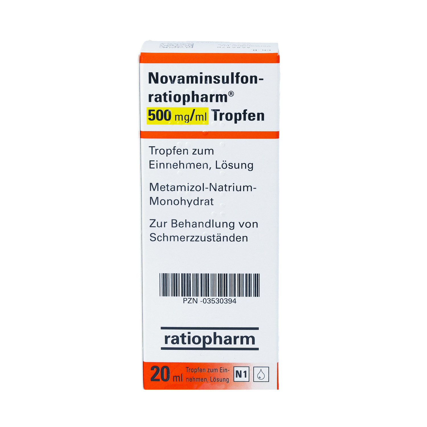 NOVAMINSULFON-ratiopharm 500 mg/ml Tropfen z.Einn.