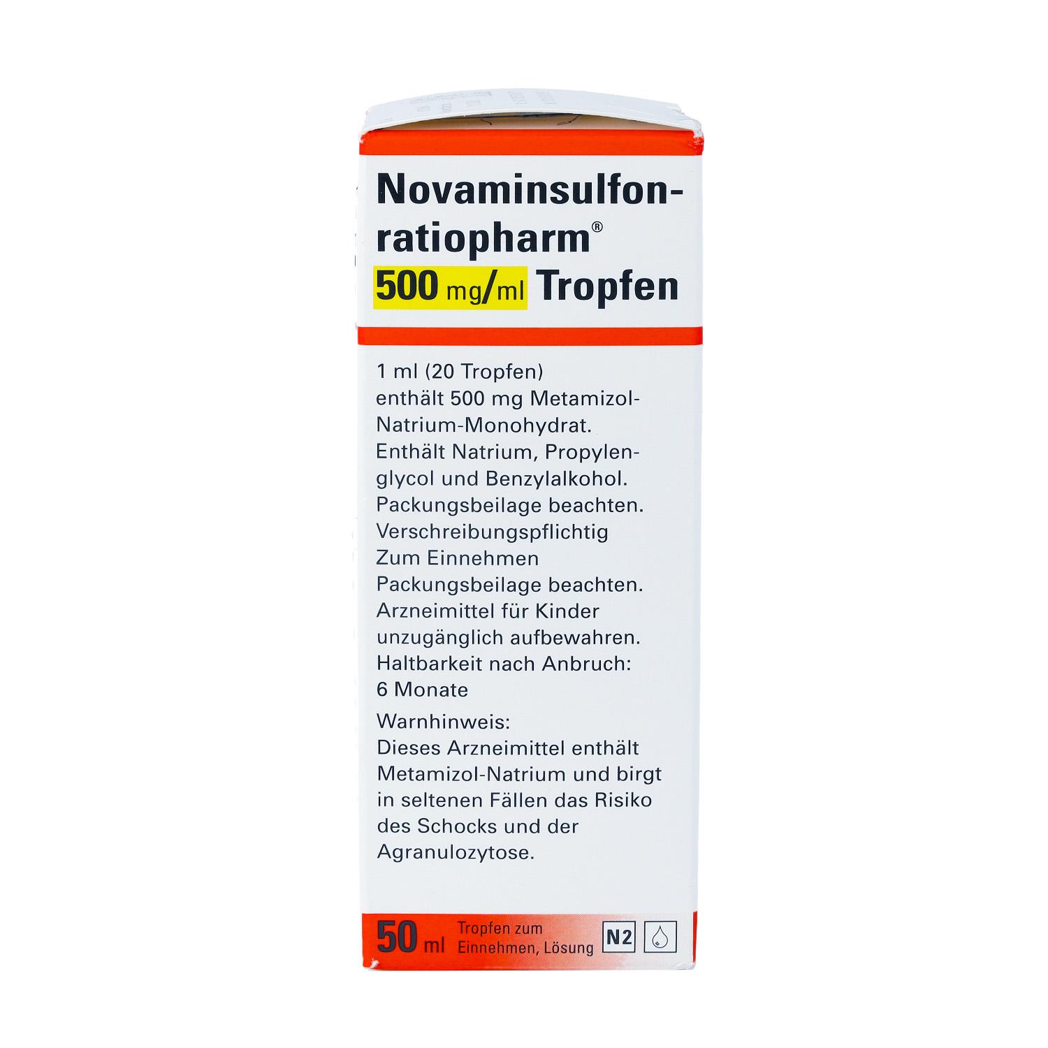 NOVAMINSULFON-ratiopharm 500 mg/ml Tropfen z.Einn.