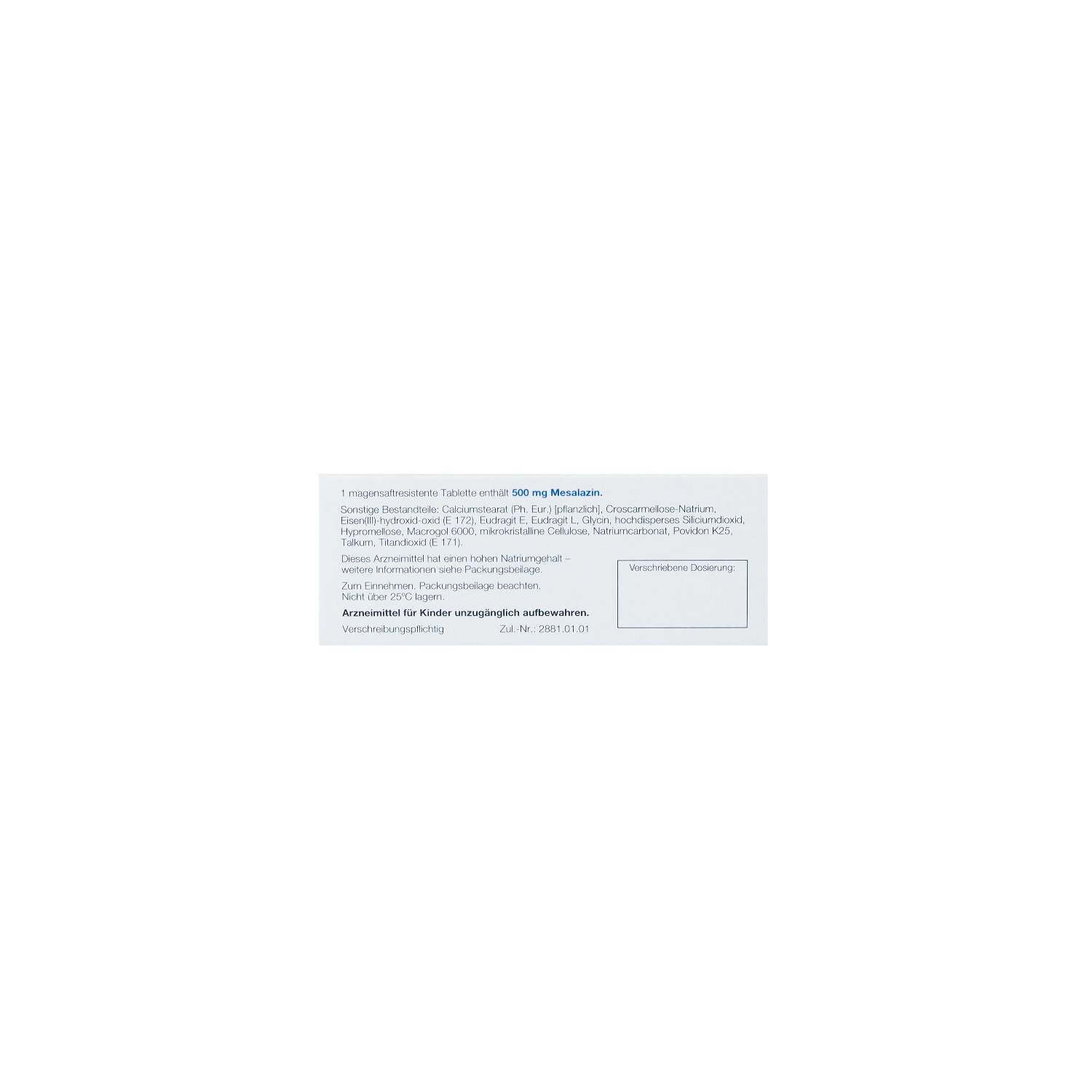SALOFALK 500 mg magensaftresistente Tabletten